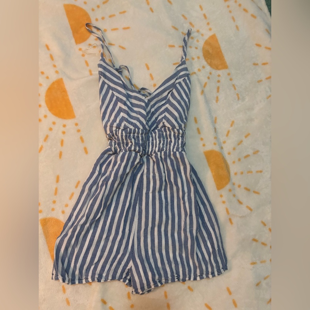 Striped Blue Romper